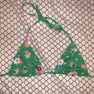 Frankie’s Bikinis green secret meadow top